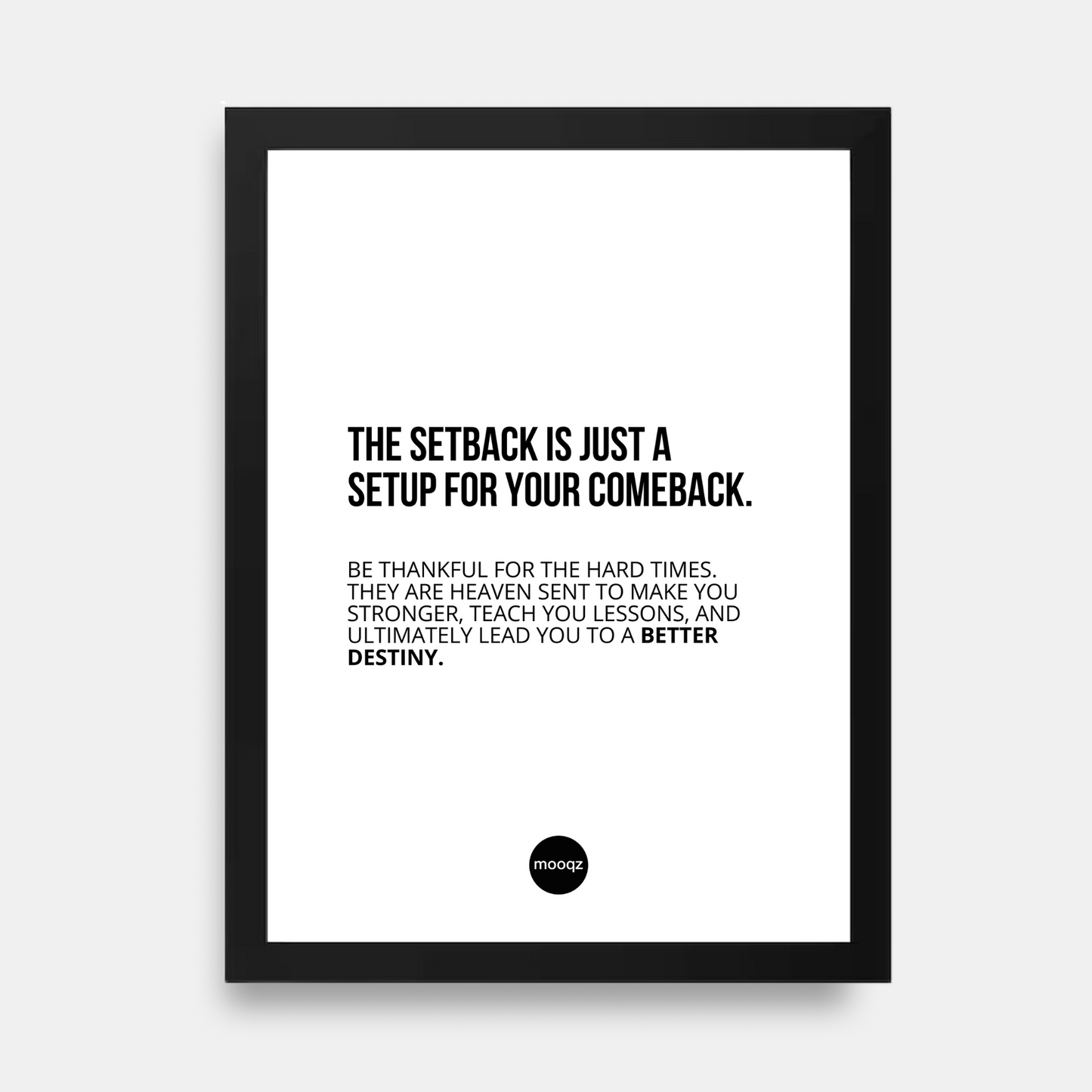SETUP FOR THE COMEBACK - POSTER