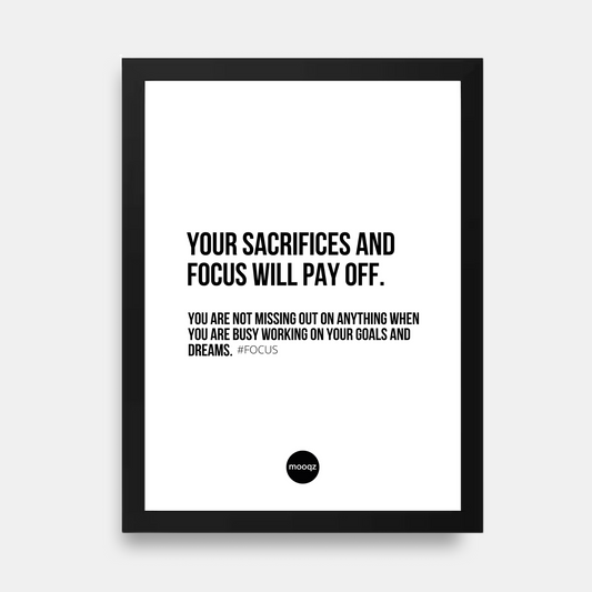FOCUS WILL PAY OFF - POSTER