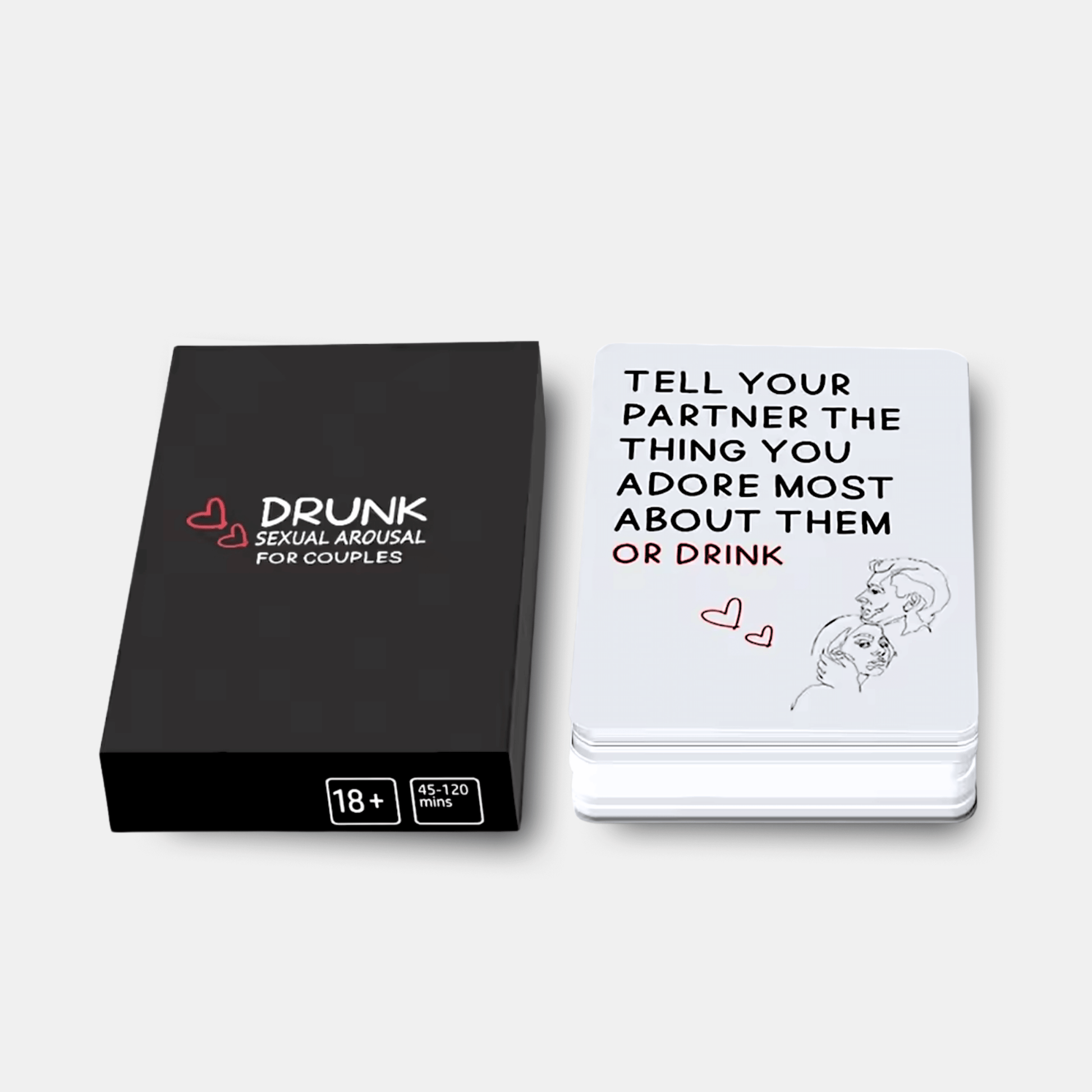 Drunk Desires spel en doos – uitdagend kaartspel voor koppels
