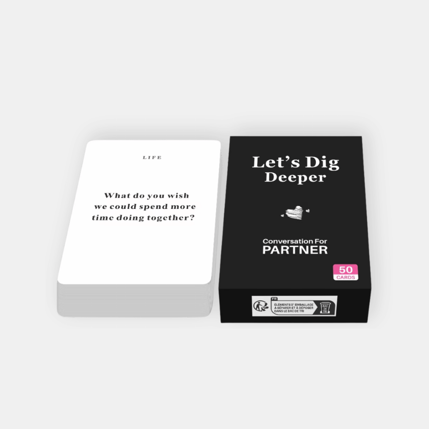 Let’s Dig Deeper spel en doos – relatiekaartspel
