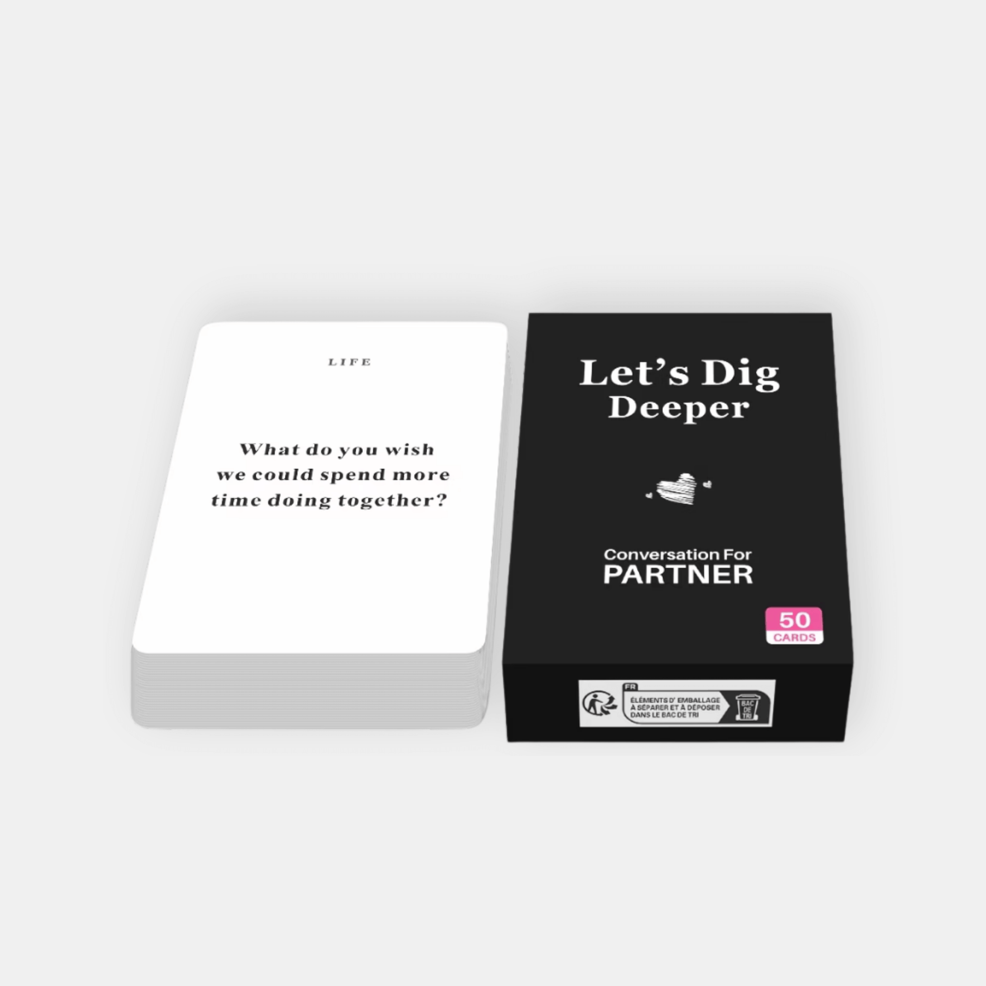 Let’s Dig Deeper spel en doos – relatiekaartspel
