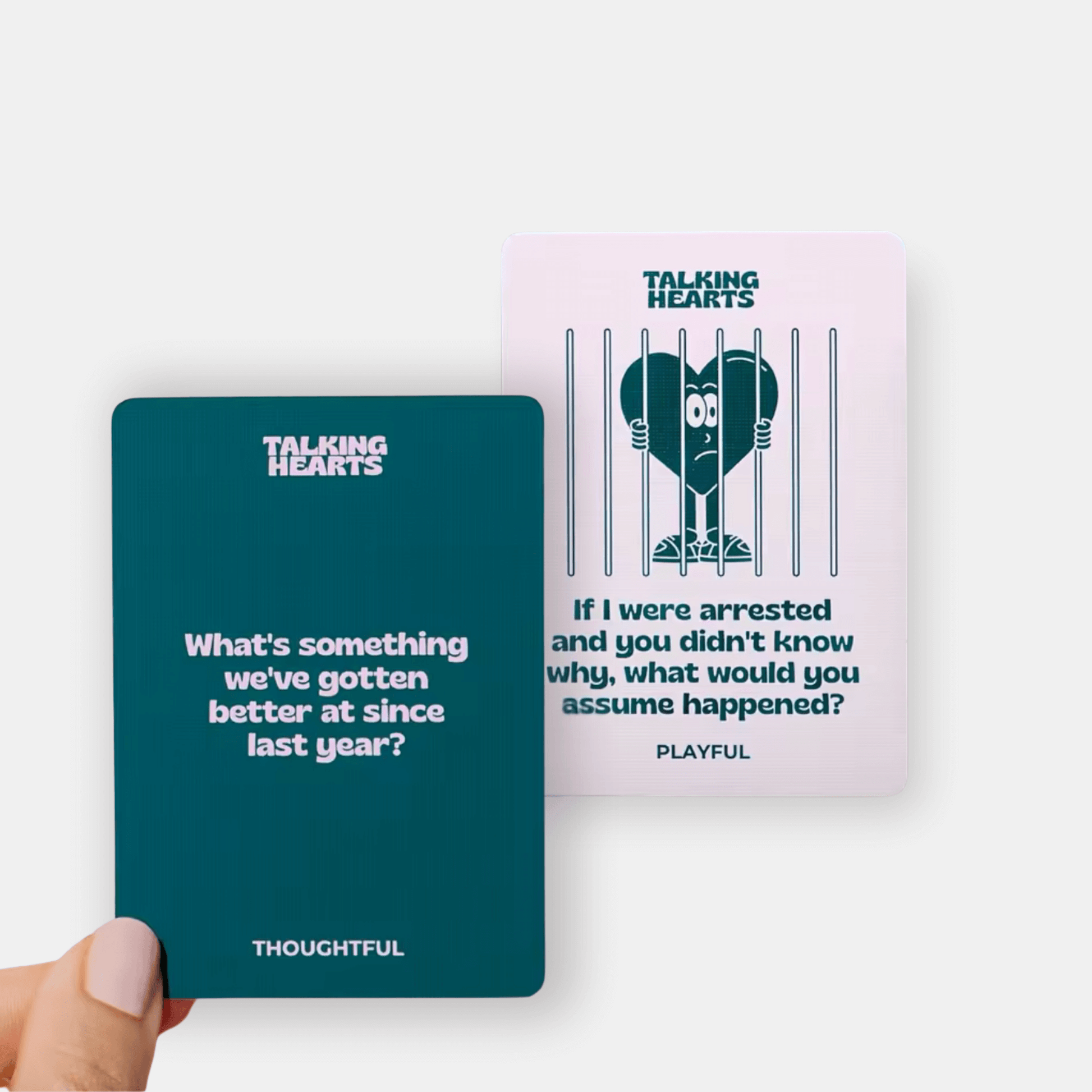 Talking Hearts relationship cards with deep questions to strengthen communication between couples